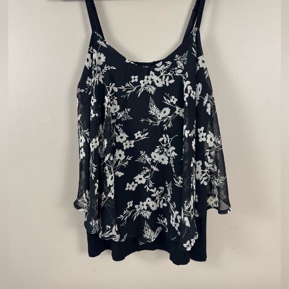 Torrid Black White floral layered flowy Camisole with tank size 2x - Picture 1 of 7
